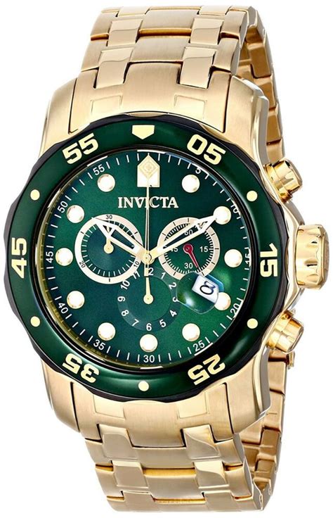 invicta green rolex watch|green gold Invicta watches.